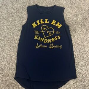 Selena Gomez Graphic Concert Shirt Size small tank top “kill ‘em with kindness”